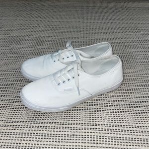 Vans white shoes size 6